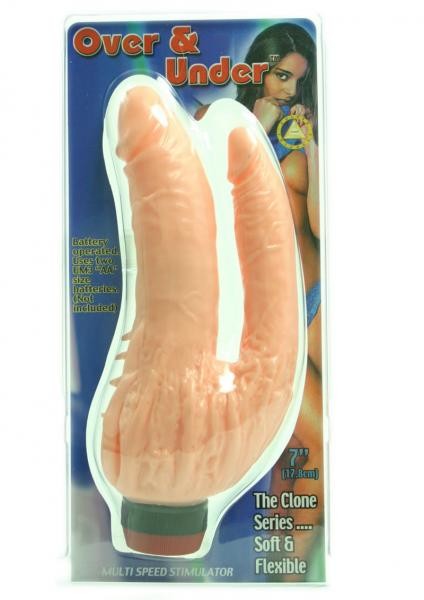 Over & Under 7 Inch Double Dong - Flesh